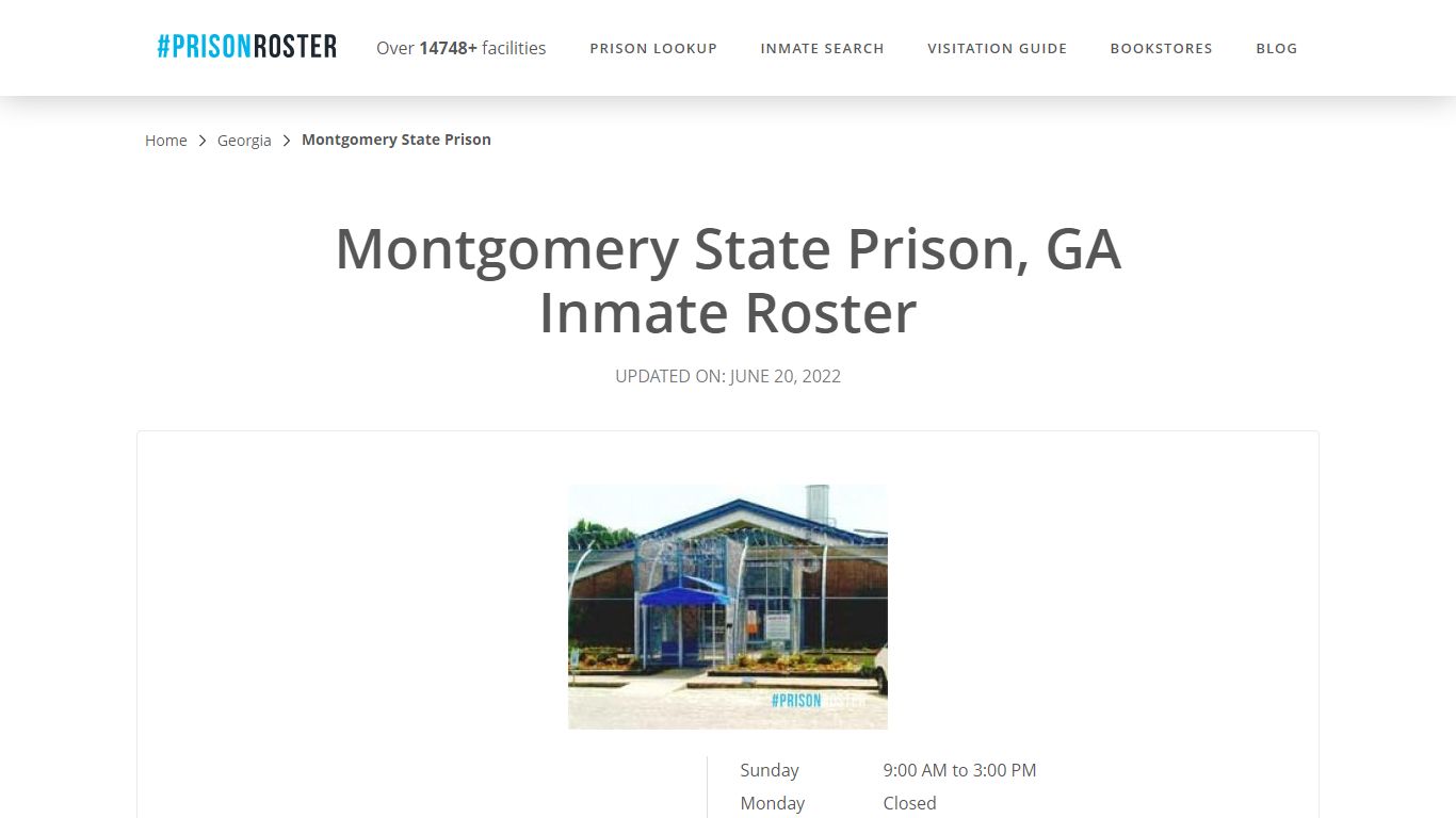 Montgomery State Prison, GA Inmate Roster - Prisonroster